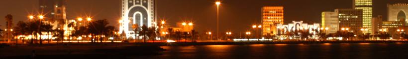doha_in_night.jpg Qatar travel and tours, Hotel in Doha desert safari